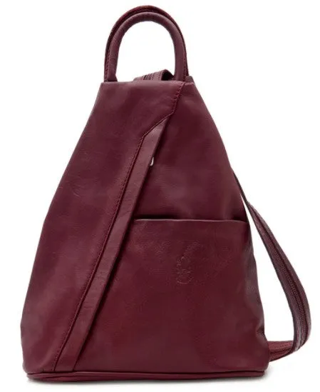 PAMELA     Italian soft leather medium sized backpack