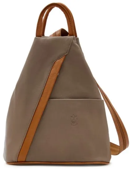 PAMELA     Italian soft leather medium sized backpack