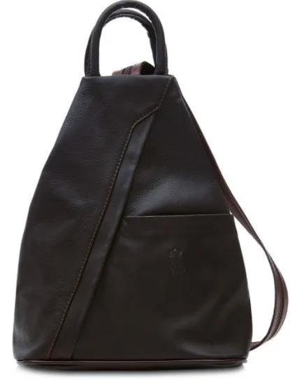 PAMELA     Italian soft leather medium sized backpack