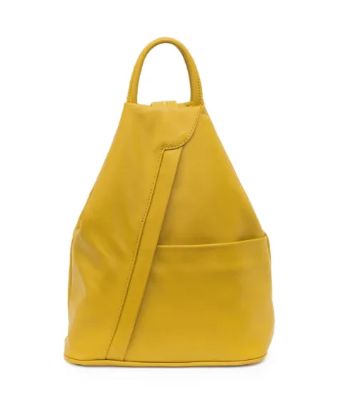 PAMELA     Italian soft leather medium sized backpack
