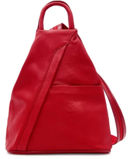 PAMELA     Italian soft leather medium sized backpack