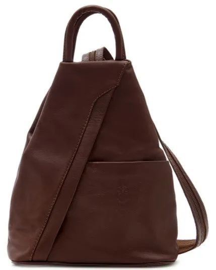 PAMELA     Italian soft leather medium sized backpack