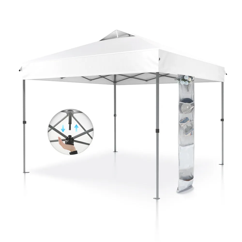 PHI VILLA 10'x10' Pop-up Tent with Storage Bag and Roller Bag for Camping Party and Barbecue