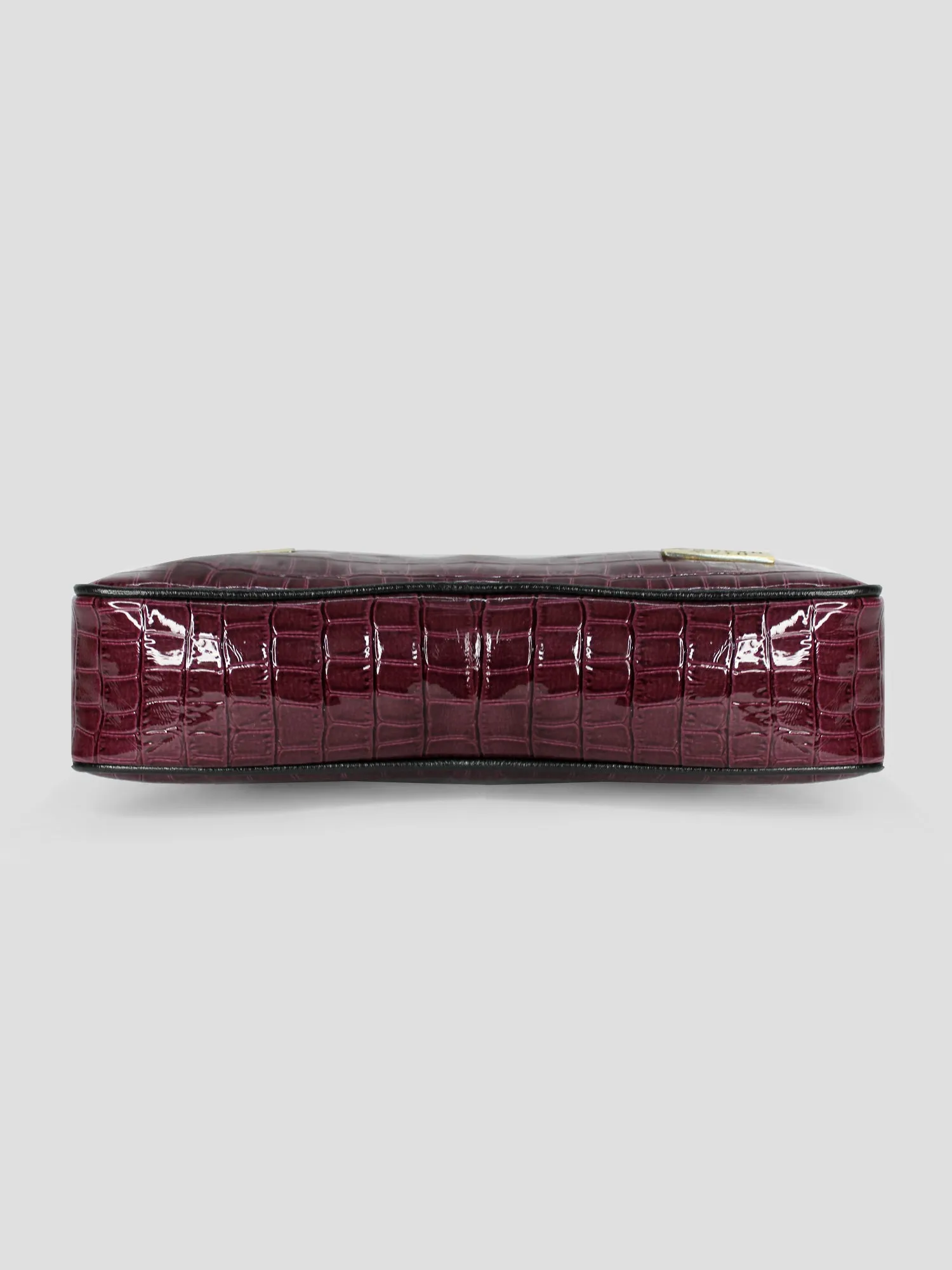 Plum & Black Chunky Chain Mini Shoulder Bag | Modern Myth