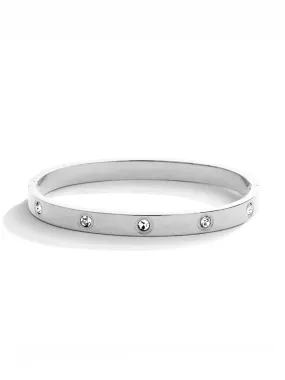 Sparkle Hinged Bracelet - Silver