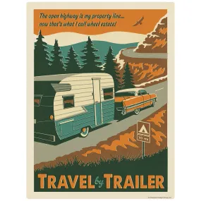 Travel By Trailer Camping Decal
