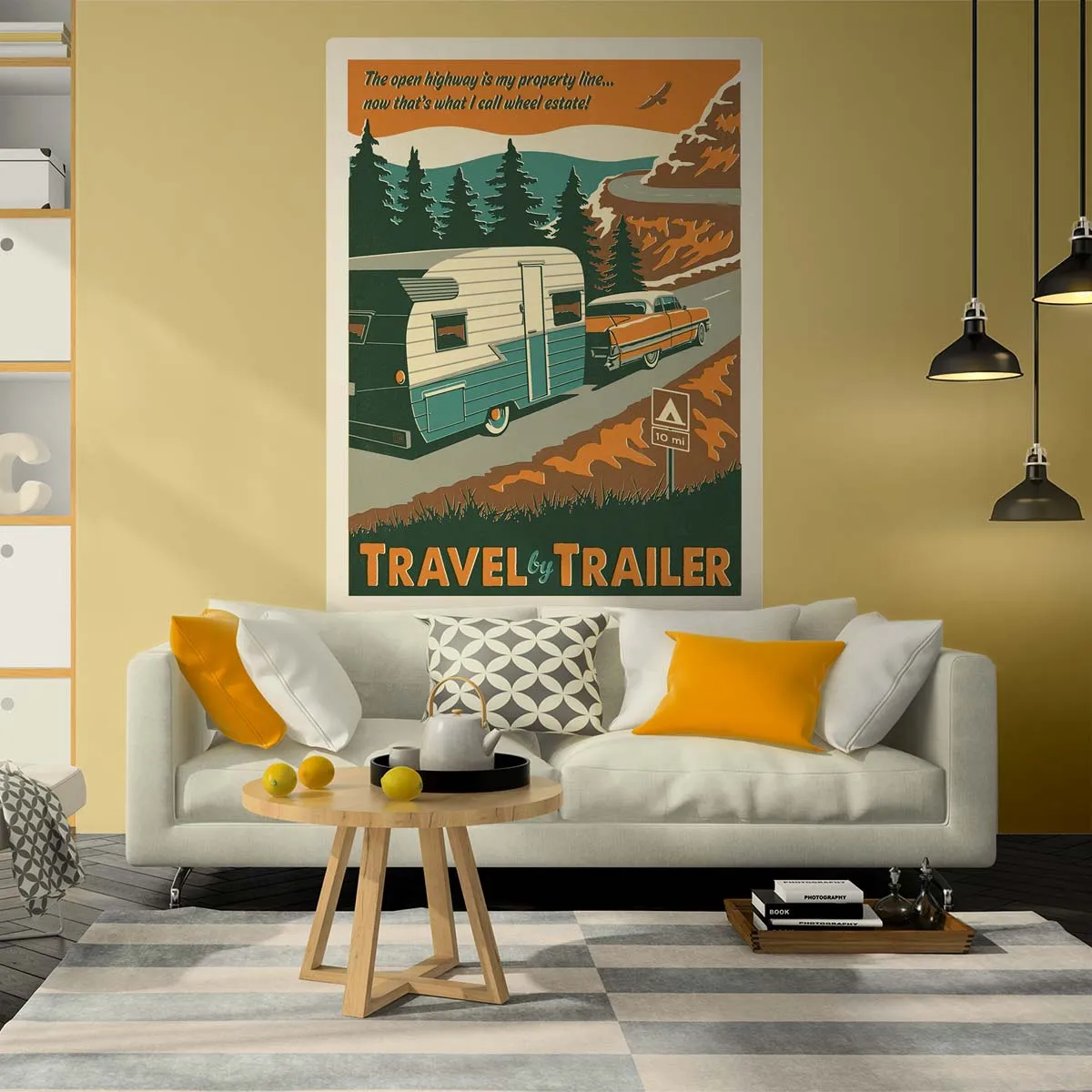 Travel By Trailer Camping Decal