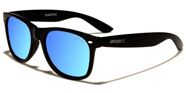 Unisex Classic Polarised Sunglasses Designer Retro Frame with Mirror Lens