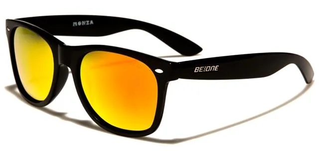 Unisex Classic Polarised Sunglasses Designer Retro Frame with Mirror Lens