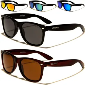 Unisex Classic Polarised Sunglasses Designer Retro Frame with Mirror Lens