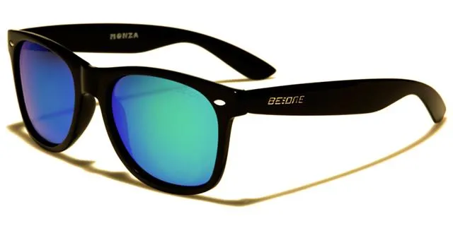 Unisex Classic Polarised Sunglasses Designer Retro Frame with Mirror Lens