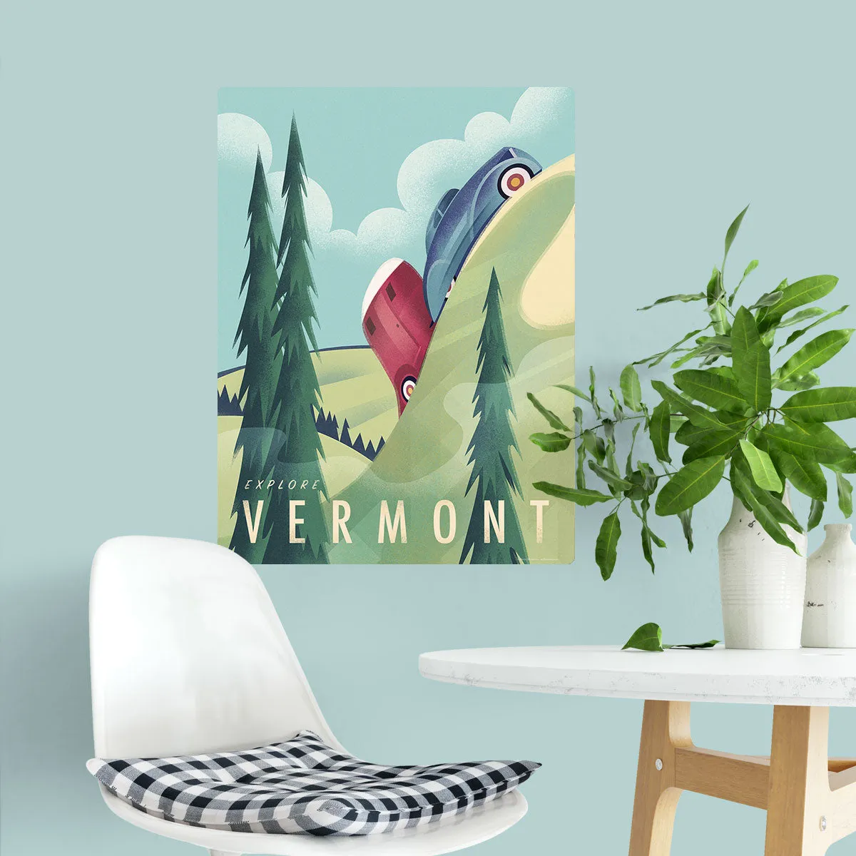 Vermont Camping State Travel Decal