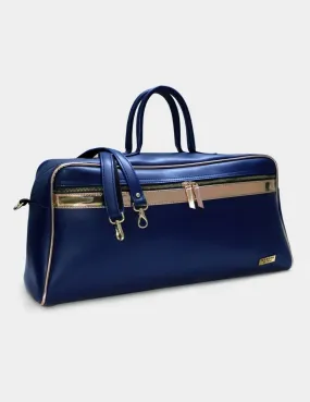 Voyager Blue & Rosegold Travel Bag | Modern Myth