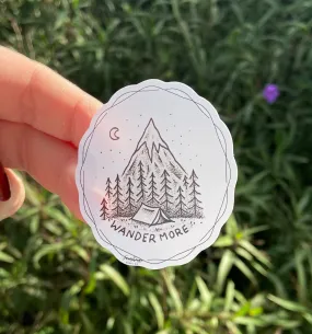 Wander More Camping Sticker