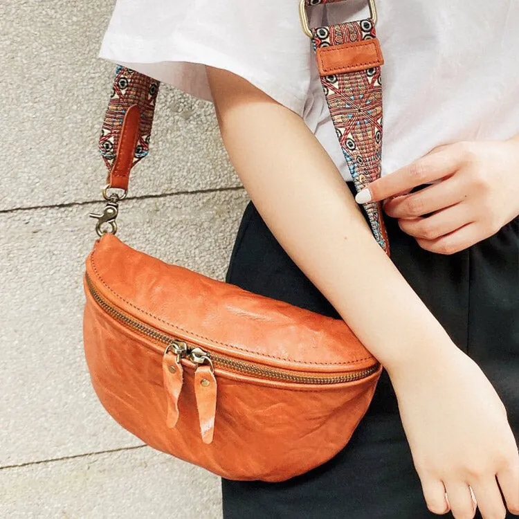 Womens Black Shoulder Chest Bag Sling Purse For Ladies